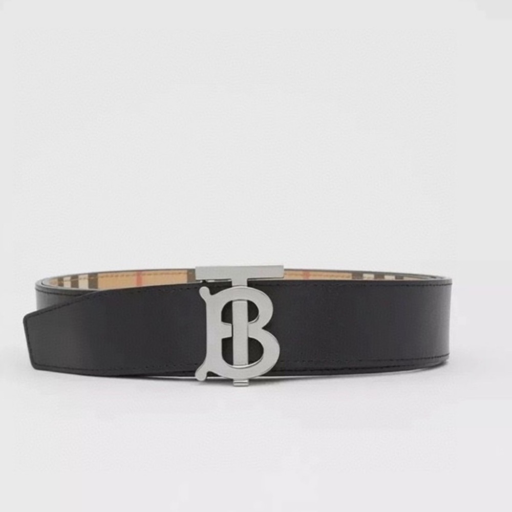 BURBERRY Reversible Monogram Motif Vintage Check Belt